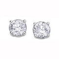 Round Diamond Stud Earrings in 10K White Gold (0.15 CT. T.W.)